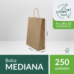 Bolsa papel mediana